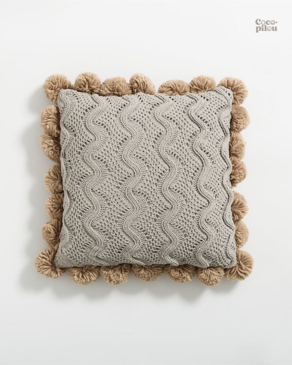 Coussin cocooning en peluche, style mouton accueillant