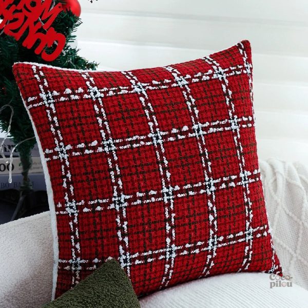 Coussin sherpa moelleux, idéal pour se détendre à la maison
