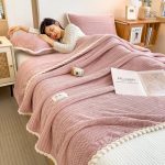Plaid chaleureux en tissu pilou pilou