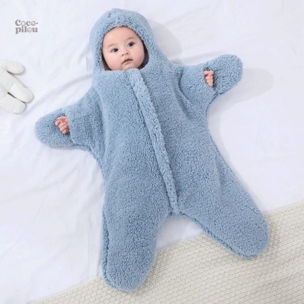 Couverture Pilou Pilou pour bébé, motif étoile apaisant