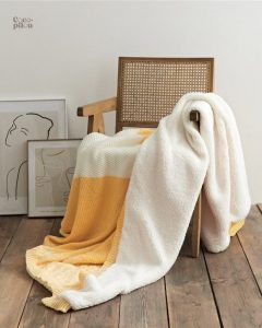 Plaid Pilou Pilou en laine de mouton, idéal pour l'hiver