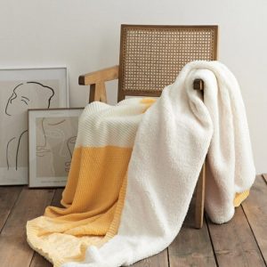 Plaid Pilou Pilou en laine de mouton, idéal pour l'hiver