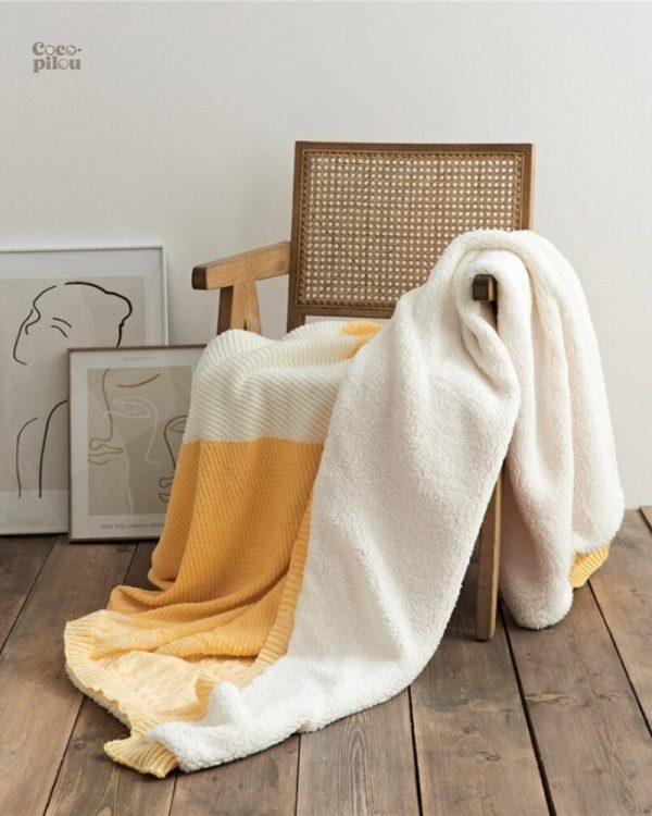 Plaid Pilou Pilou en laine de mouton, idéal pour l'hiver
