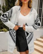 Vêtement pilou pilou féminin, gilet long et chaleureux