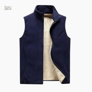 Gilet mouton sans manches doux pour femme