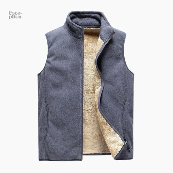 Gilet peluche sans manches pour femme