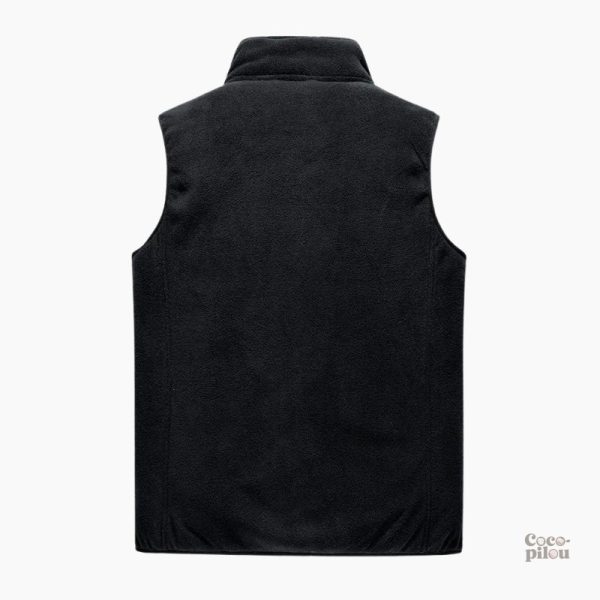 Gilet sans manches en pilou pilou, idéal pour l'hiver féminin