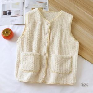 Gilet pyjama beige Pilou Pilou pour femme
