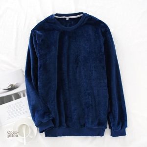 Haut de pyjama confortable homme couleur marine