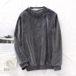 Haut de pyjama gris pour homme, style Pilou