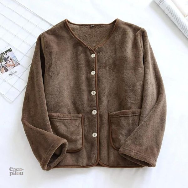Pyjama femme Pilou confortable avec manches longues