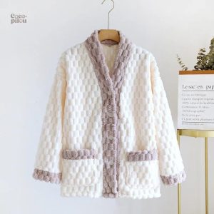 Haut de pyjama polaire pour femme