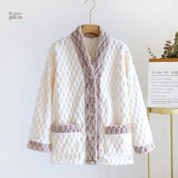 Haut de pyjama polaire pour femme