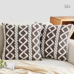 Housse de coussin Pilou Pilou marron croisée