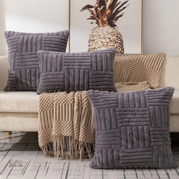 Housse de coussin doudou douce et confortable pour un décor cocooning