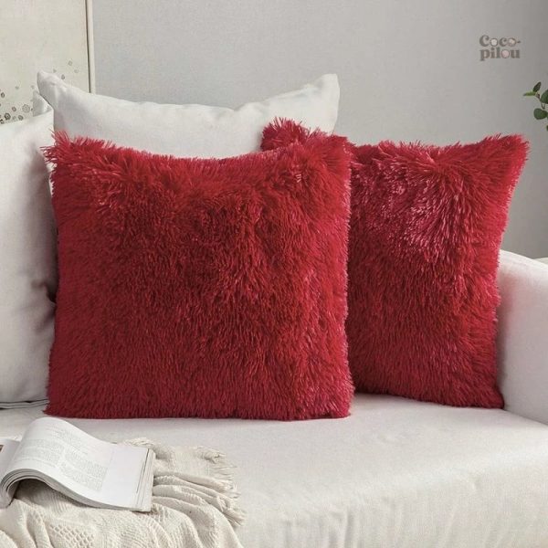 Housse de coussin pelucheuse douce et confortable
