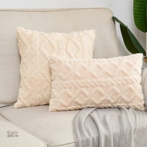 Housse de coussin Pilou Pilou crème douce et confortable