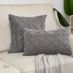 Housse de coussin grise Pilou Pilou