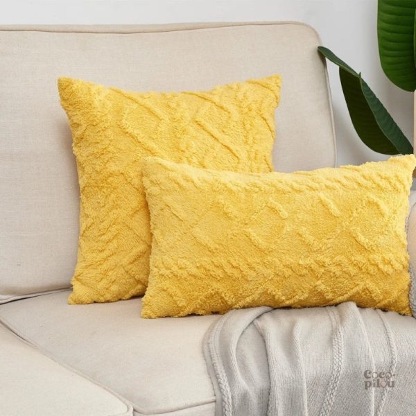 Housse de coussin Pilou Pilou jaune