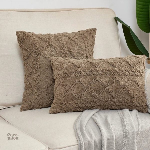 Housse de coussin Pilou Pilou marron