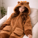 Kigurumi ours femme en pilou pilou confortable et douillet