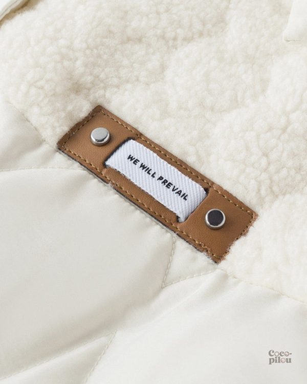 Manteau blanc cassé pour l'hiver féminin