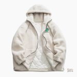 Manteau moumoute blanc, parfait pour l'hiver et les sorties