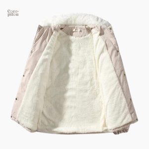 Manteau chaud pour homme avec col en fourrure