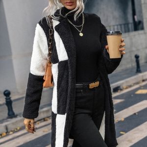 Manteau femme en molleton confortable et chaud