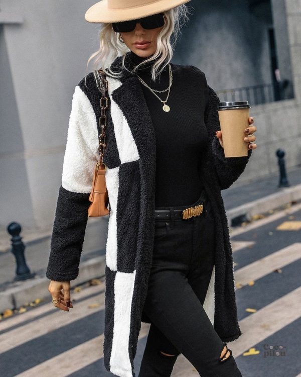 Manteau femme en molleton confortable et chaud