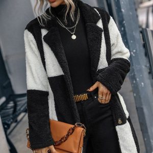 Manteau molleton doux pour femme, style décontracté