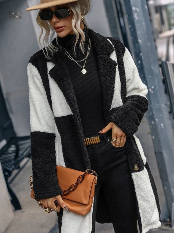 Manteau molleton doux pour femme, style décontracté