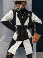 Manteau en molleton pour femme, coupe moderne