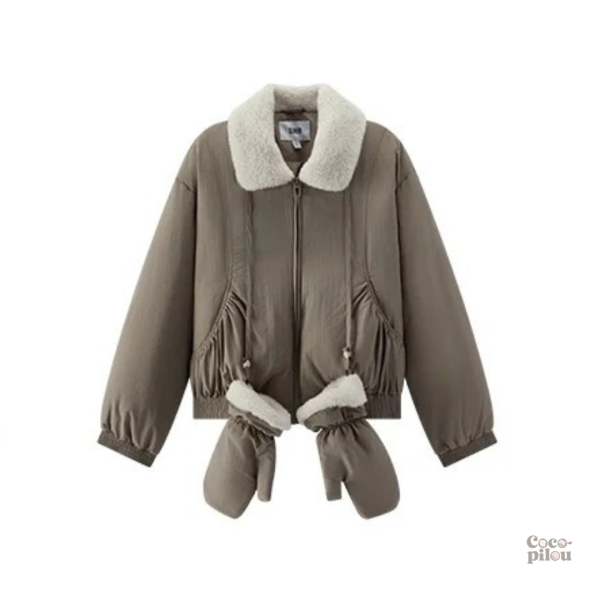 Manteau polaire rétro femme