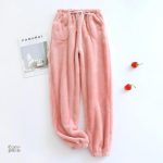 Pantalon pyjama polaire femme confortable et chaud