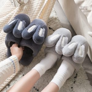 Pantoufles Pilou Pilou avec design ludique de lapin