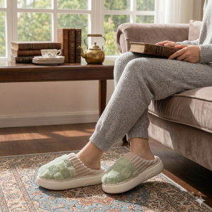Pantoufles confortables en fourrure pour un style décontracté