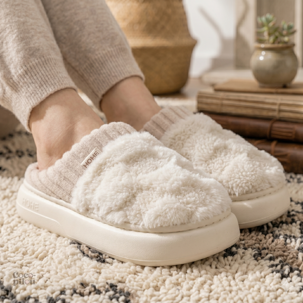 Pantoufles moelleuses idéales pour l'hiver