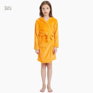 Peignoir bain fille Pilou Pilou renard en tissu doux