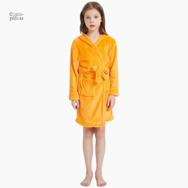 Peignoir bain fille Pilou Pilou renard en tissu doux
