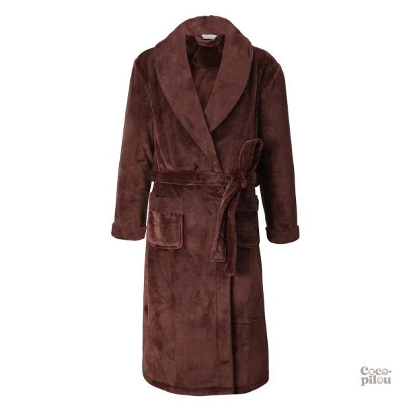 Peignoir homme élégant en matière pilou pilou