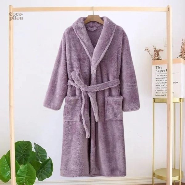 Peignoir plaid Pilou Pilou femme doux et confortable