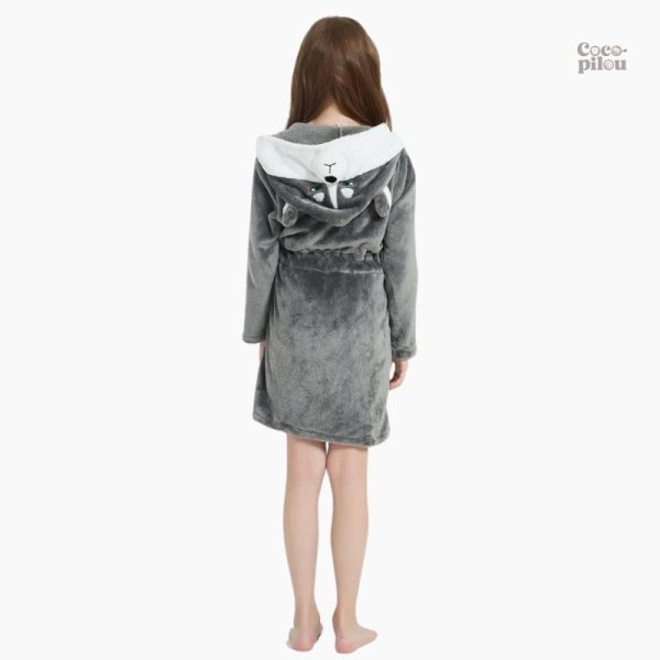 Vêtement pilou pilou fille, peignoir polaire tendance et chaleureux