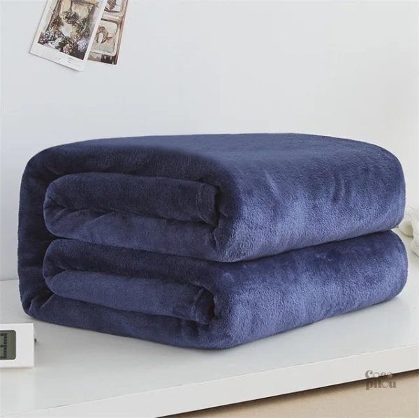 Plaid Douillet Bleu en pilou pilou