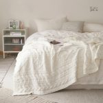 Plaid polaire blanc doux et confortable