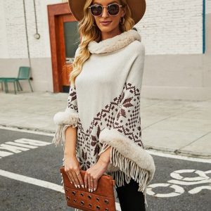 Poncho Pilou Pilou femme en tissu doux et confortable