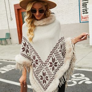 Poncho Pilou Pilou avec capuche pour un style décontracté