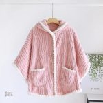 Poncho polaire femme pyjama doux et confortable