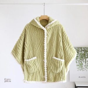 Poncho pyjama femme en pilou pilou doux