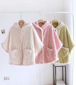 Vêtement d'intérieur féminin, poncho confortable et chaud